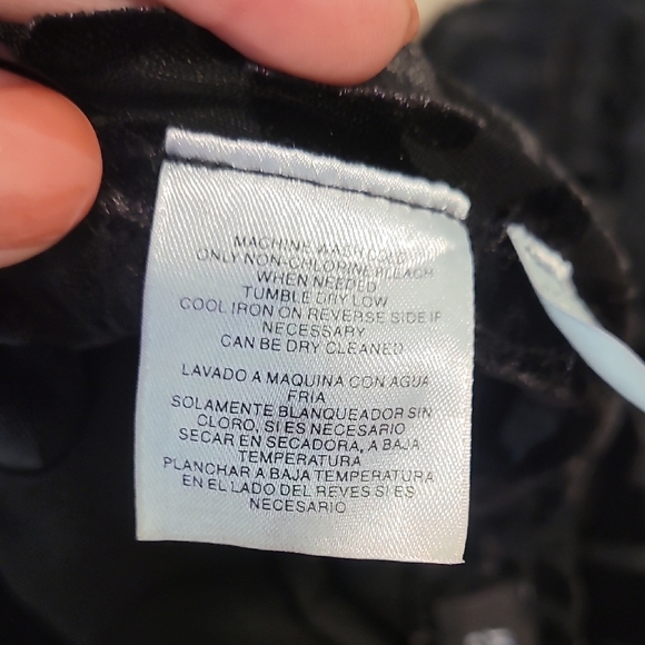 Vintage Y2K Burnout Velvet Midi Skirt Size L Black Witchy Whimsigoth Vamp 90s - Picture 8 of 12